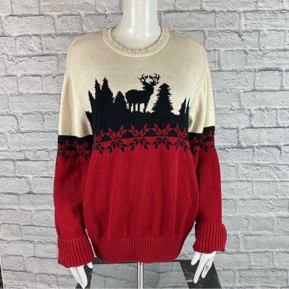 Vintage Y2K Dockers Woodland Christmas Sweater - Picture 1 of 5